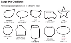 Large Die Cut Sticky Shapes