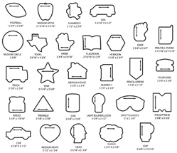 Medium Die Cut Sticky Shapes